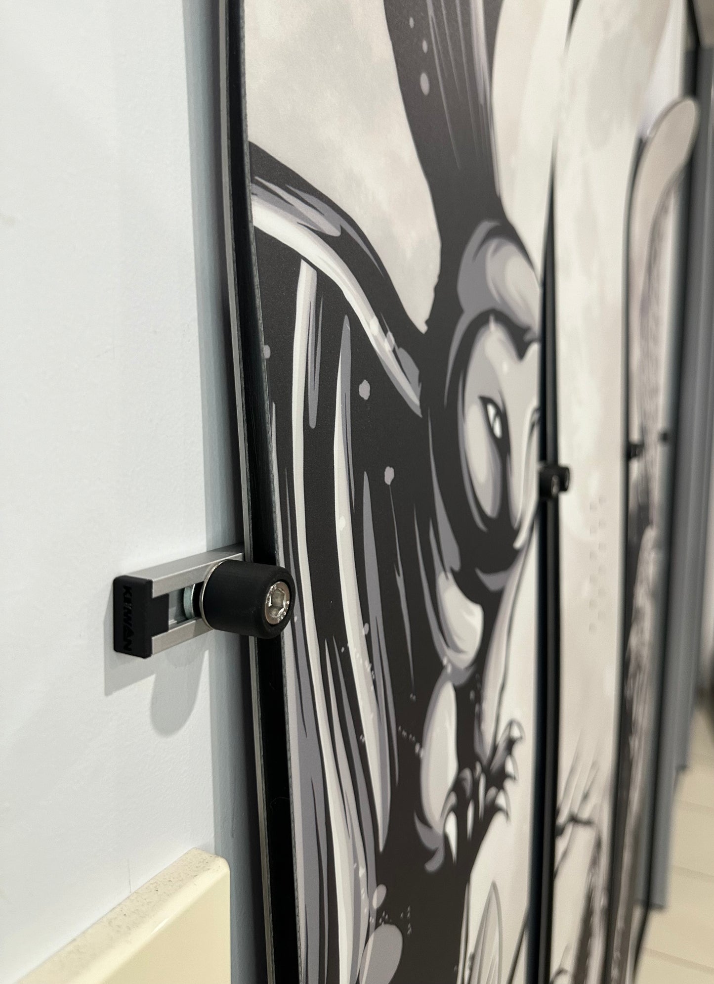 The Quiver wall mount in use